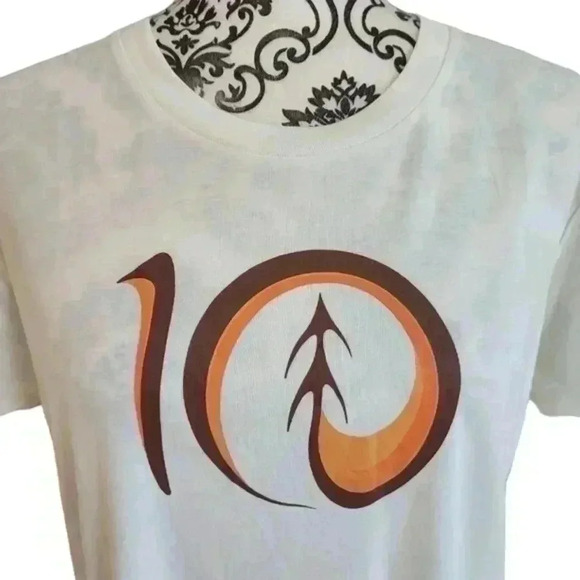 Tentree T-Shirt Artist Series Logo New With Tags Cloud White Amber Glow Women  M - Picture 5 of 16
